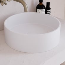 Concrete Smooth 390mm Round Above Counter Basin